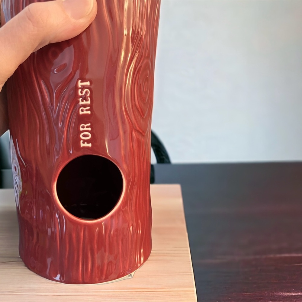 NEW Rae Dunn "FOR REST" Rust Colored Bird House With Front Hole & Bottom Stopper - Picture 5 of 5